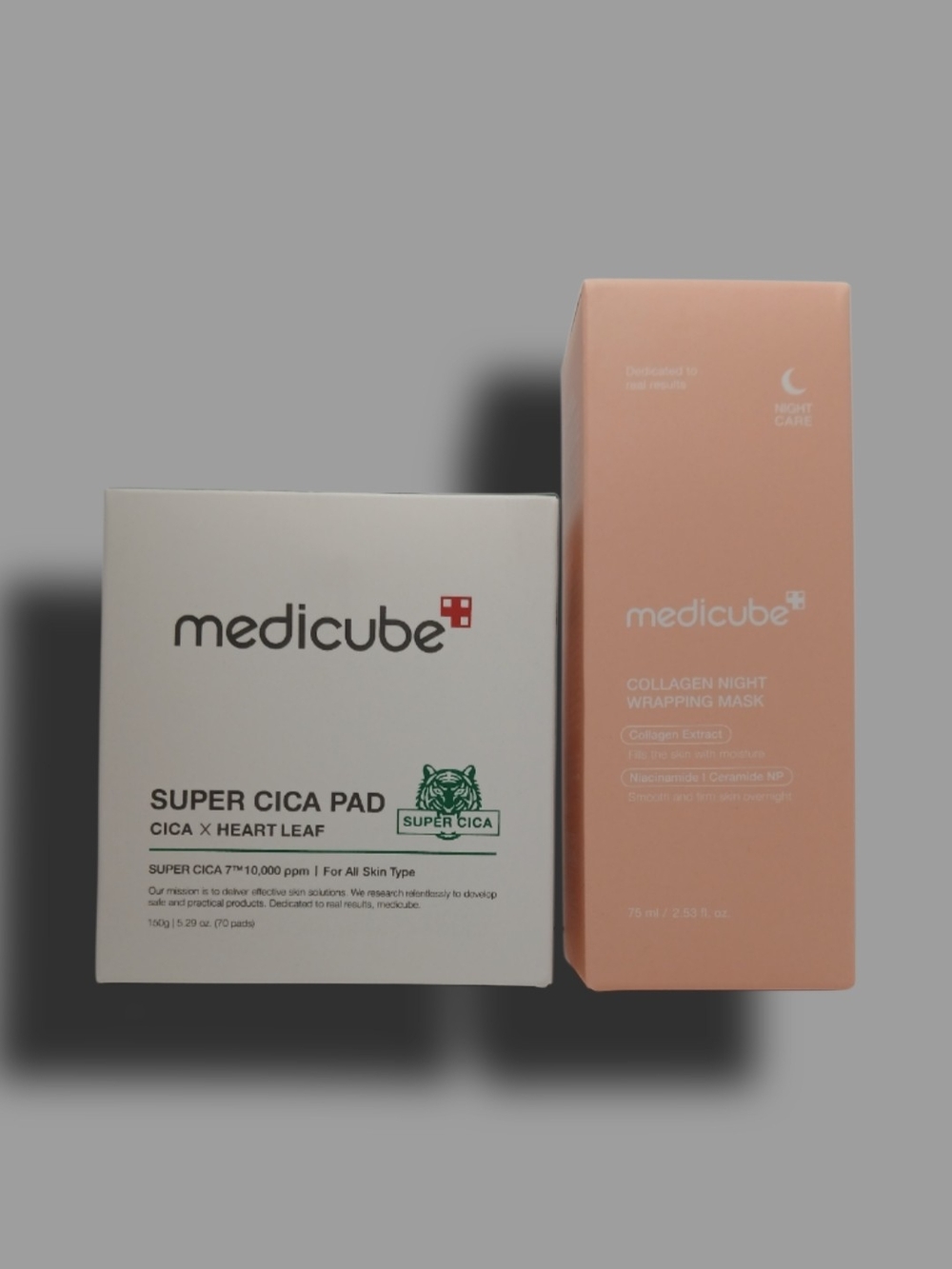 Medicube Super Cica Pad & Collagen Night Wrapping Mask Duo Full Size Sealed
